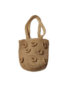Waves By Tandem Bags Straw Shoulder Bag Vintage